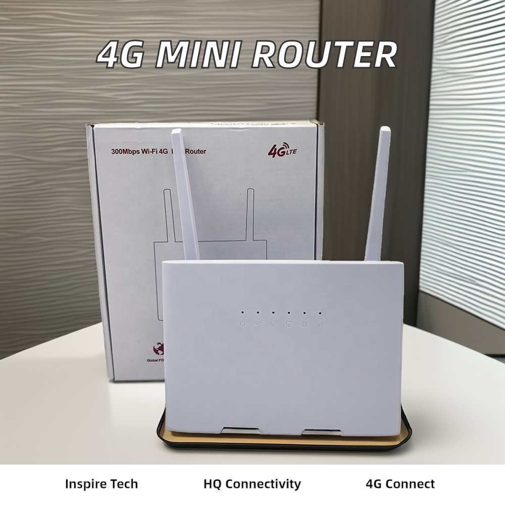 Mini 4G Indoor WiFi Router with 3G 4G LTE Sim Card Slot New 2024 Product 5G Supported for Home Use